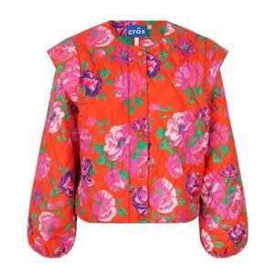 Milla Red Floral Quilted Jacket